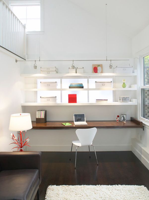 A floating desk the best choice for your home office Adorable Home